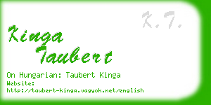 kinga taubert business card